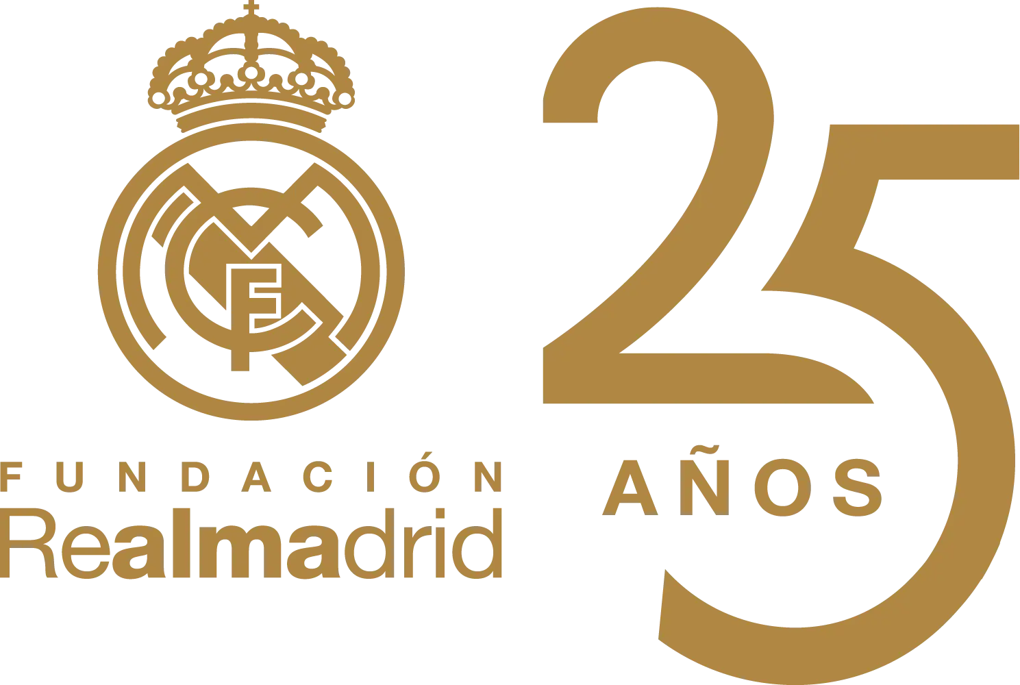 Logo Fundacion Real Madrid ocre